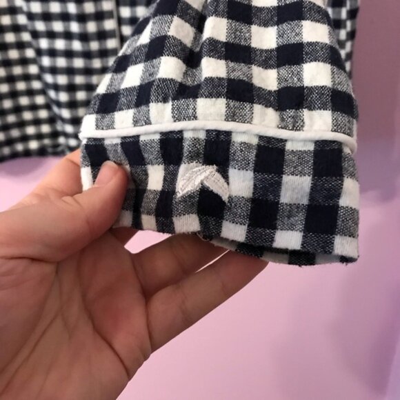 Petite Plume Women’s Cotton Gingham plaid Flannel Pajama Set size large - Picture 10 of 10